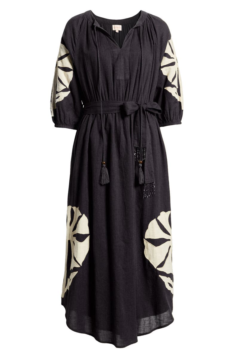 CIEBON Tiana Embroidered Cotton Midi Dress, Alternate, color,