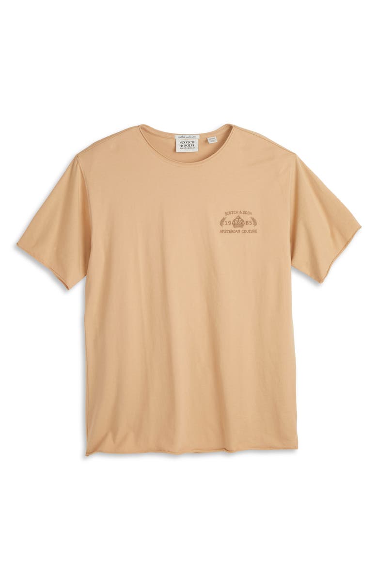 Scotch & Soda Roll Neck Cotton T-Shirt, Alternate, color, Ginger Root