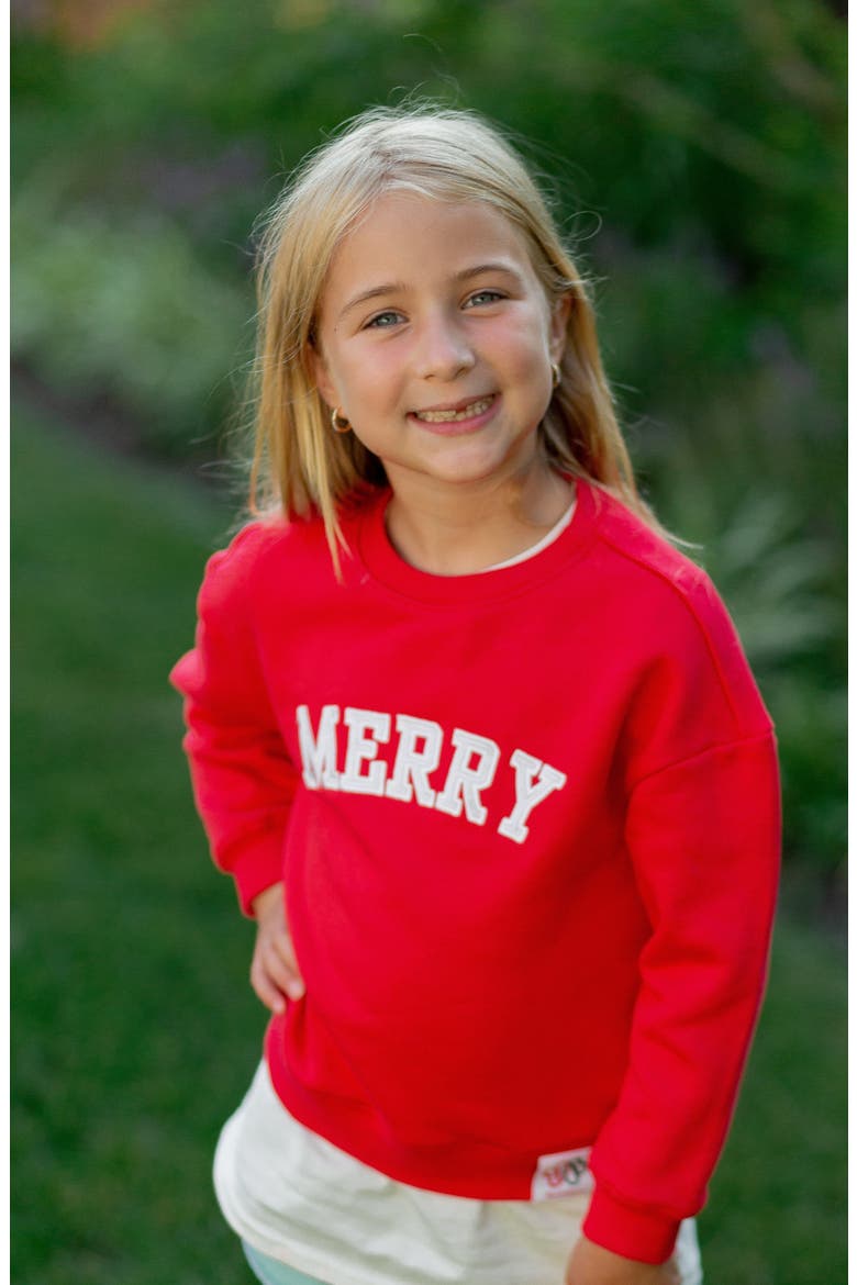 Merry Sweatshirt, Alternate, color, Red