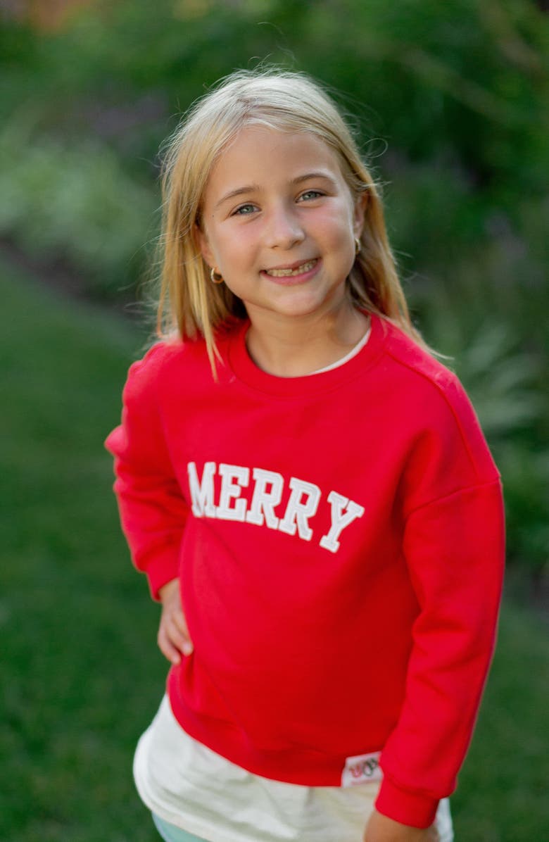 Bits & Bows Merry Sweatshirt, Alternate, color, Red
