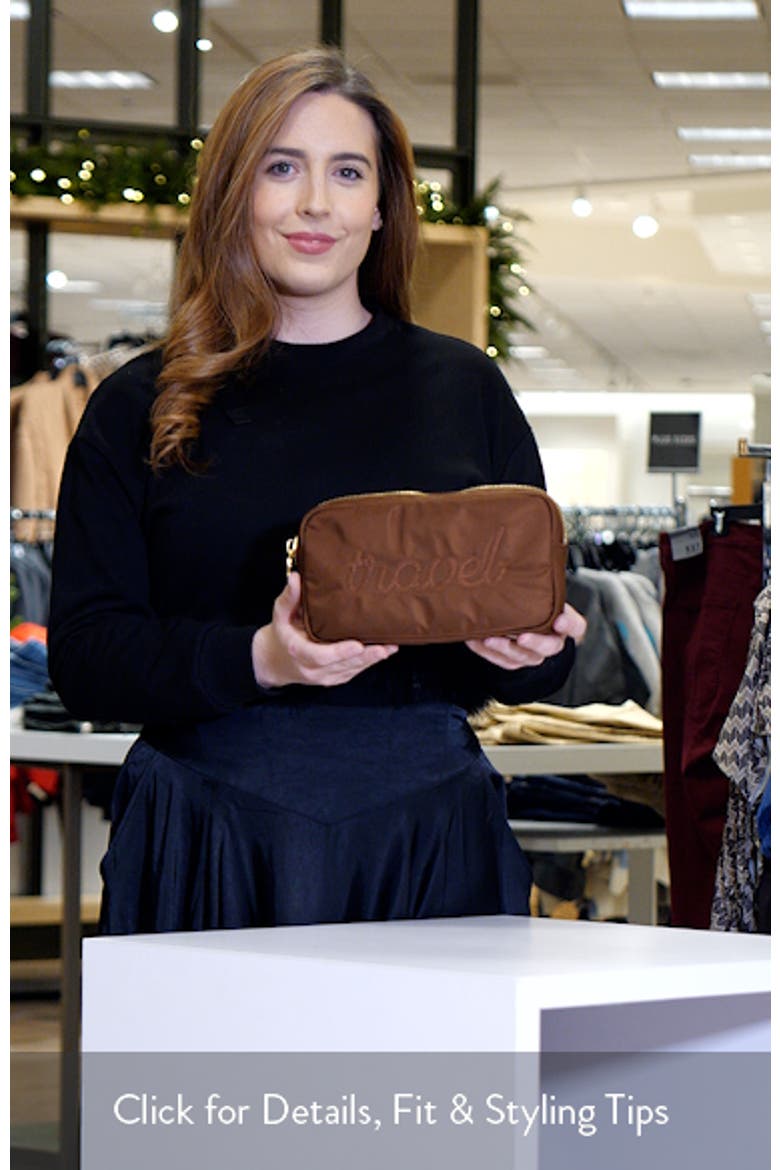 Small Travel Embroidered Nylon Pouch video