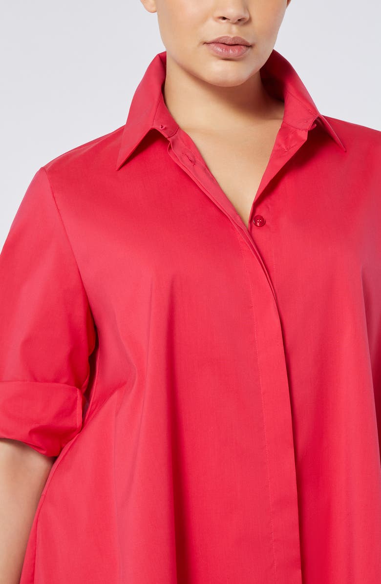 Marina Rinaldi Gioco Shirt, Alternate, color, Pink Red