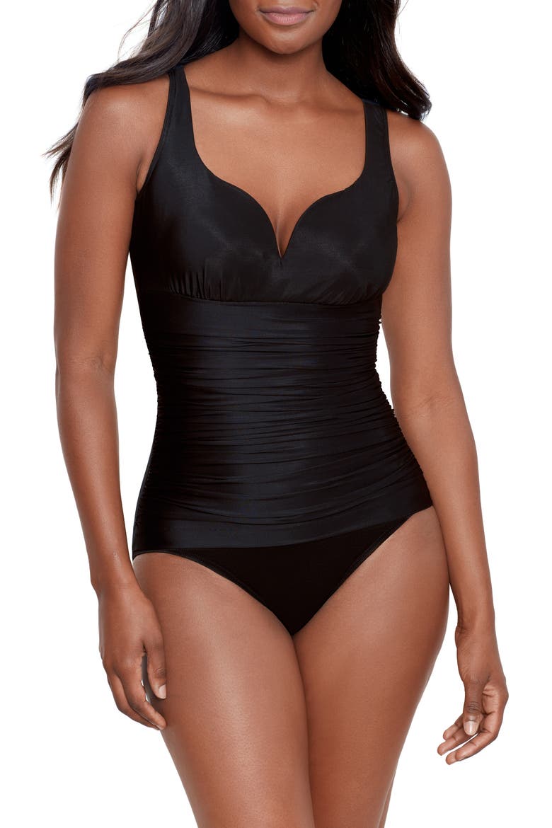 Rock Solid Cherie One-Piece Swimsuit, Main, color, BLACK
