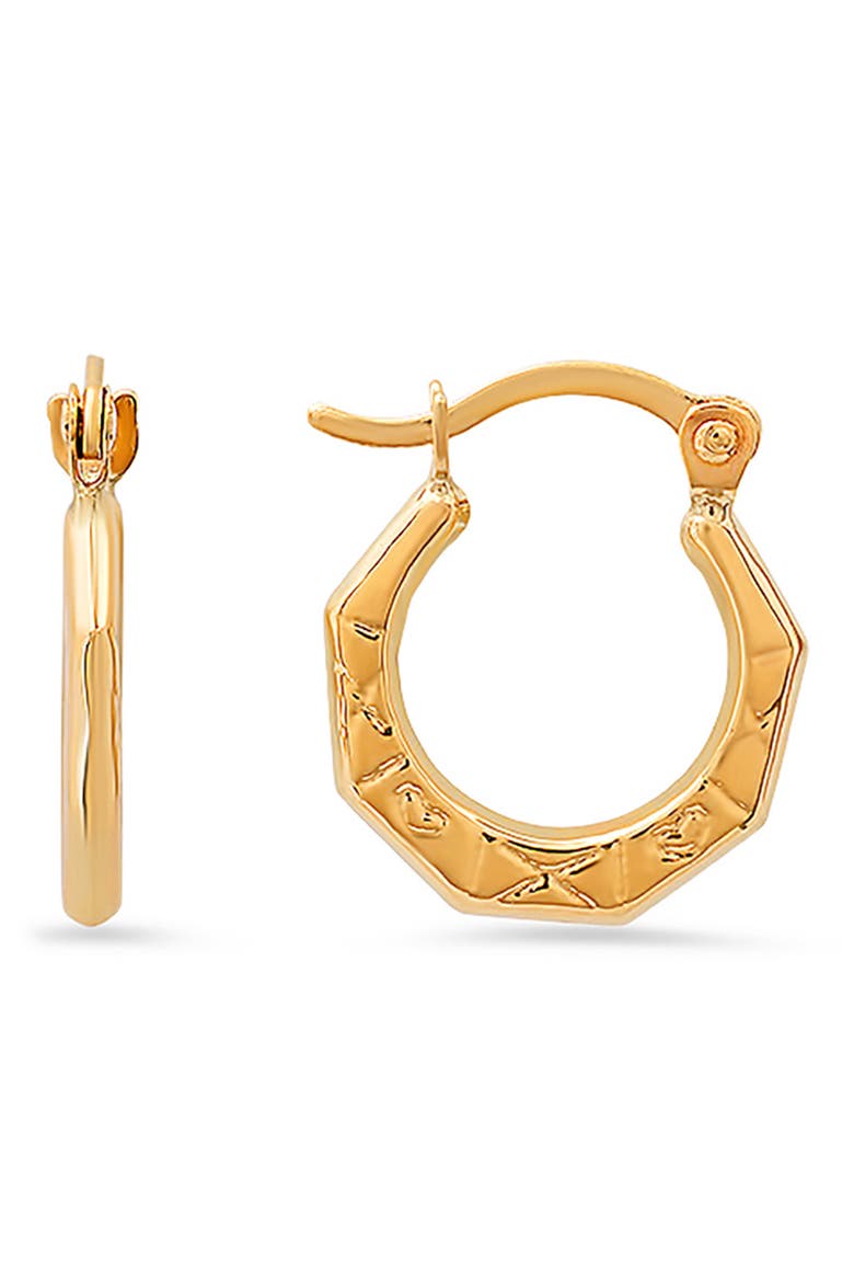 10K Petite U-Shape Hoop Earrings, Main, color, GOLD
