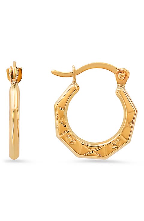 10K Petite U-Shape Hoop Earrings