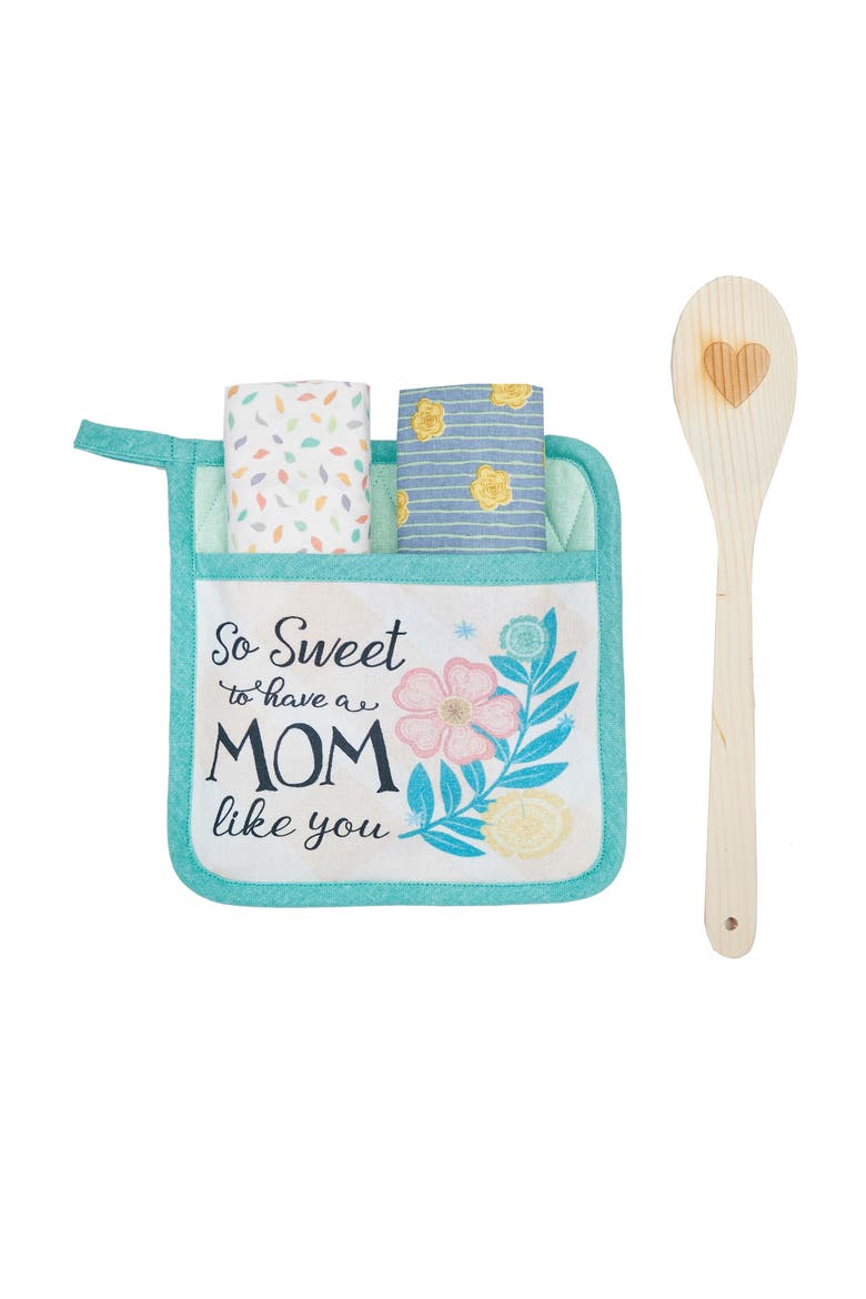 So Sweet To Have A Mom Like You Potholder Gift Set, Main, color, Blue