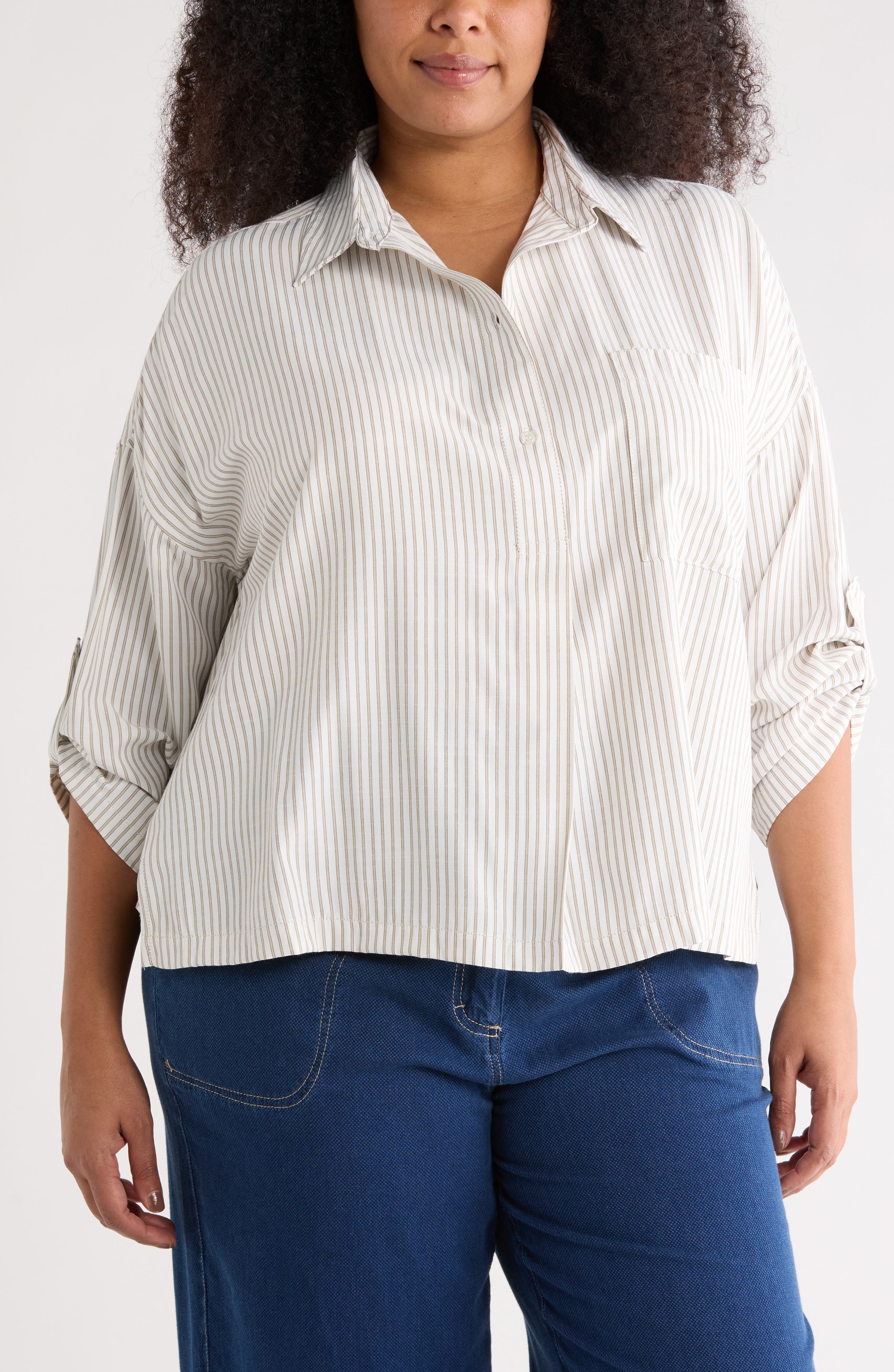Stripe Button-Up Shirt - image 3