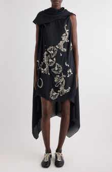 Ducya Embellished Cape Dress