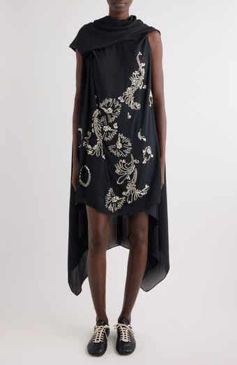 Ducya Embellished Cape Dress