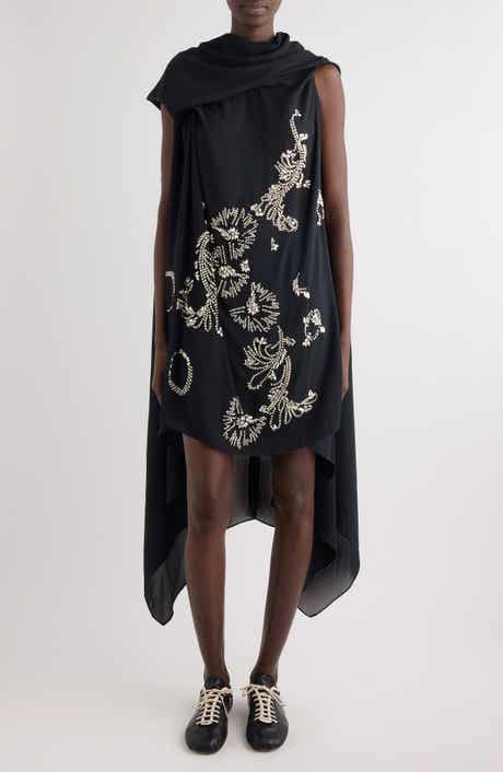 Ducya Embellished Cape Dress