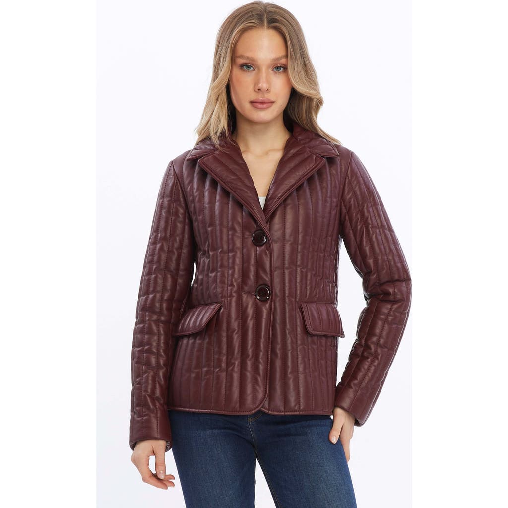 Furniq Uk Tabitha Leather Coat In Brown