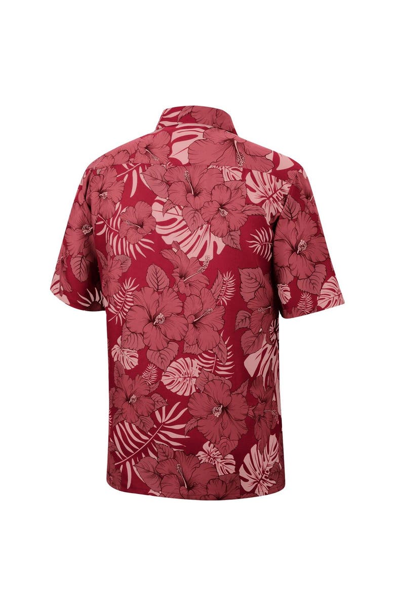 COLOSSEUM Men's Colosseum Cardinal Arkansas Razorbacks The Dude Camp Button-Up Shirt, Alternate, color, 