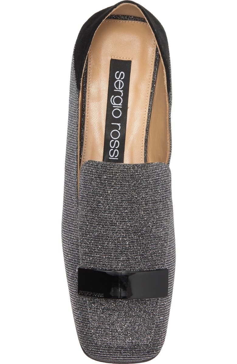 Sergio Rossi Square Toe Mixed Media Mule, Alternate, color,