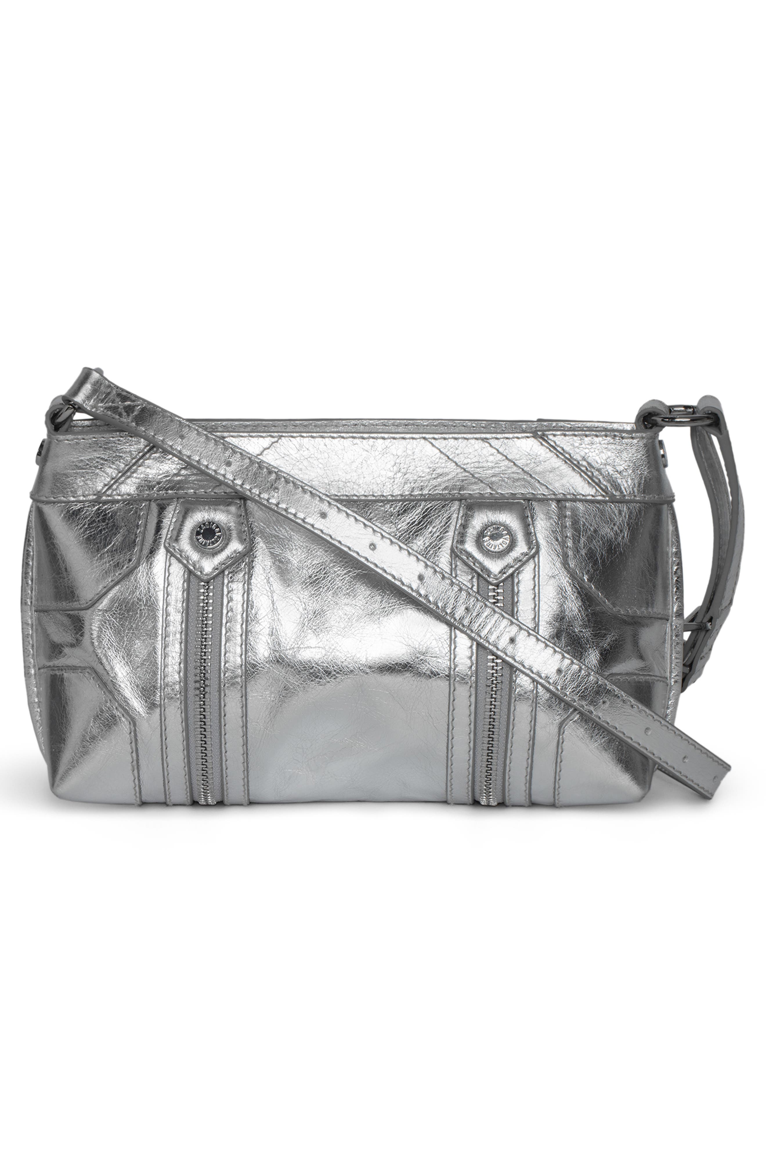 Zadig & Voltaire Sunny Mood Vintage Metal Crossbody Bag, Alternate, color, 