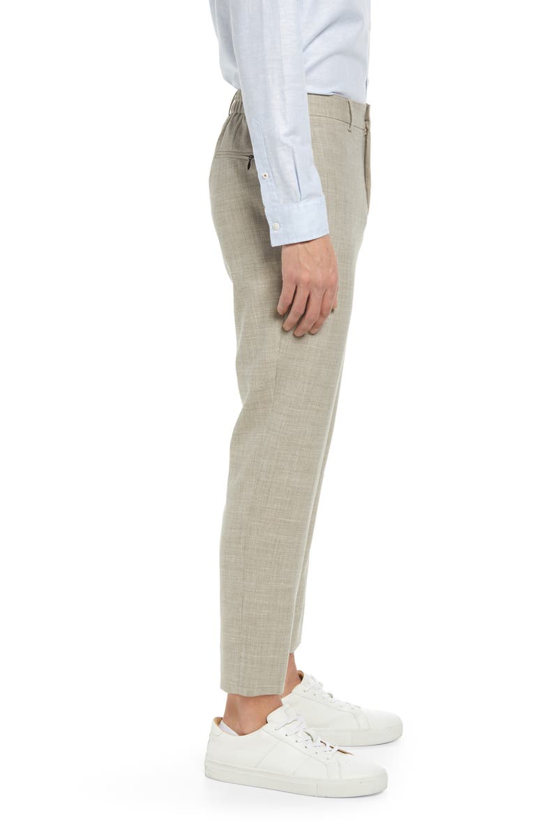 Ted Baker London Jem Crop Flat Front Chinos, Alternate, color, Tan