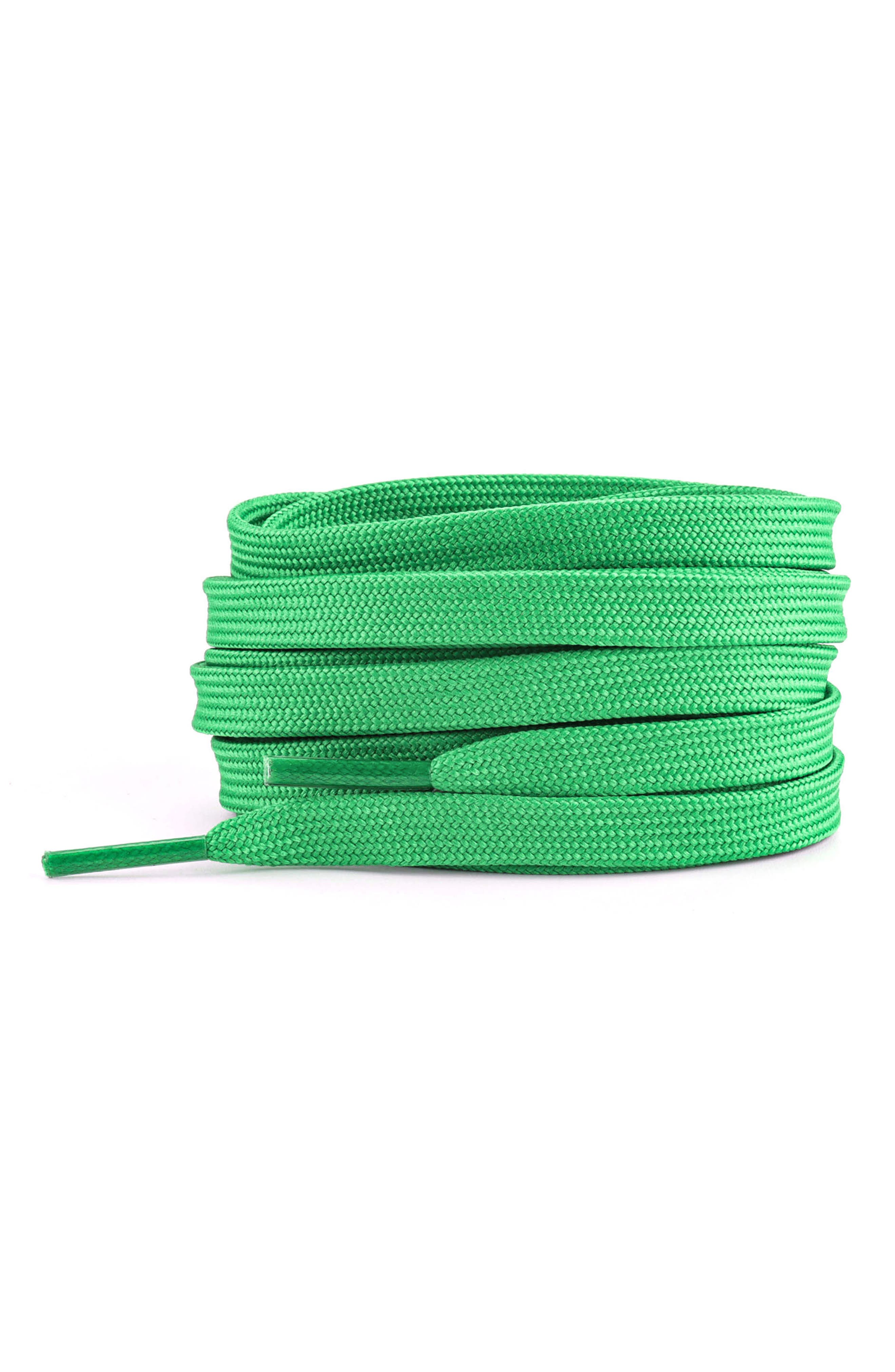 39-Inch Premium Flat Shoelaces, Main, color, LUCKY GREEN