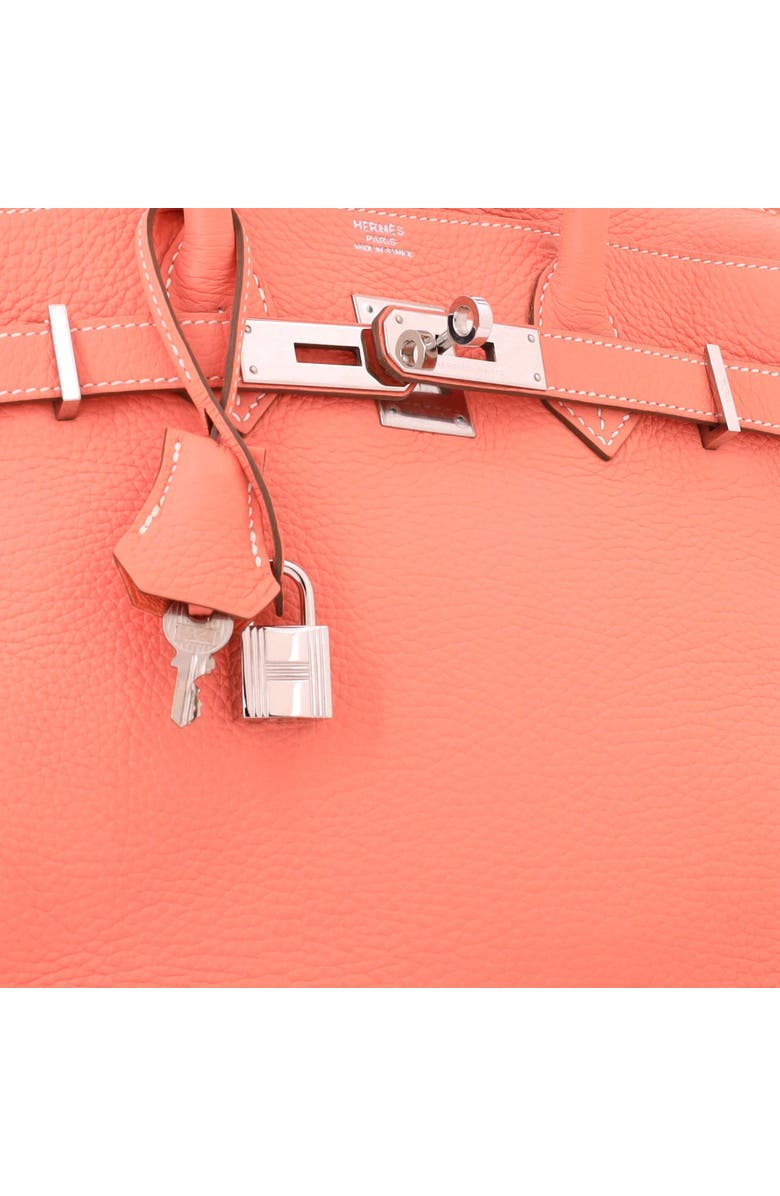 Pre-Owned Hermes Birkin Handbag Pink Clemence with Palladium Hardware 30, Alternate, color, Crevette