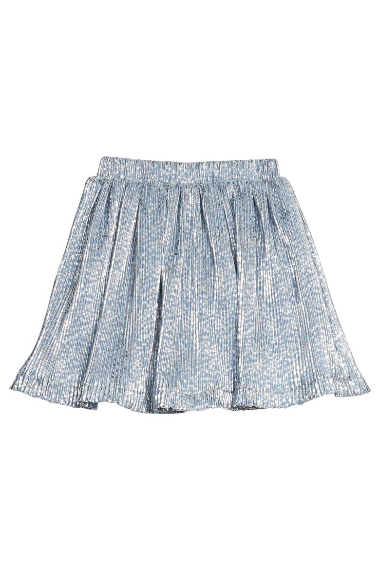 Kids' Metallic Circle Skort, Main, color, Blue Crinkle Stars