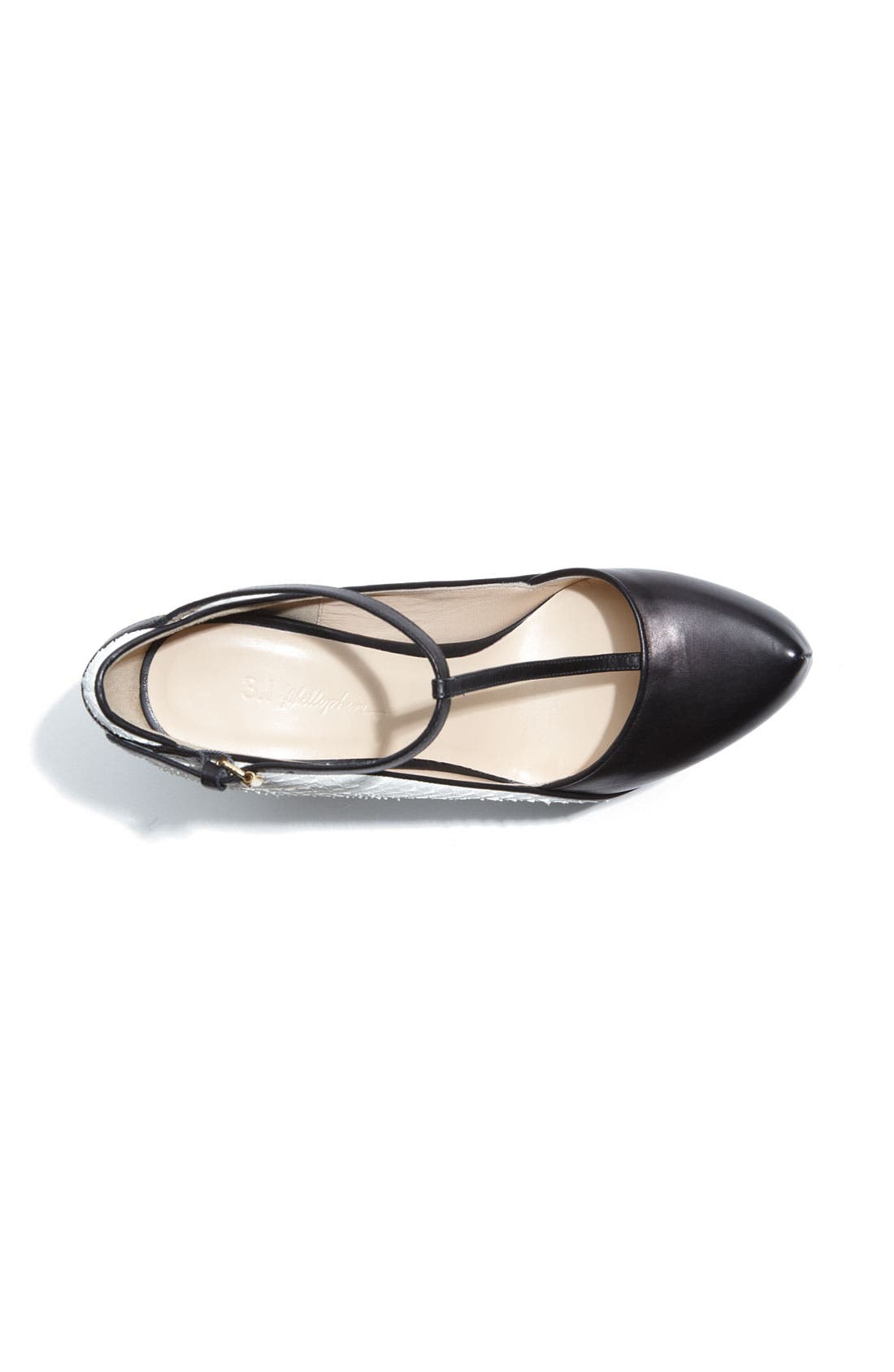 'Calder' T-Strap Pump, Alternate, color, BLACK MULTI