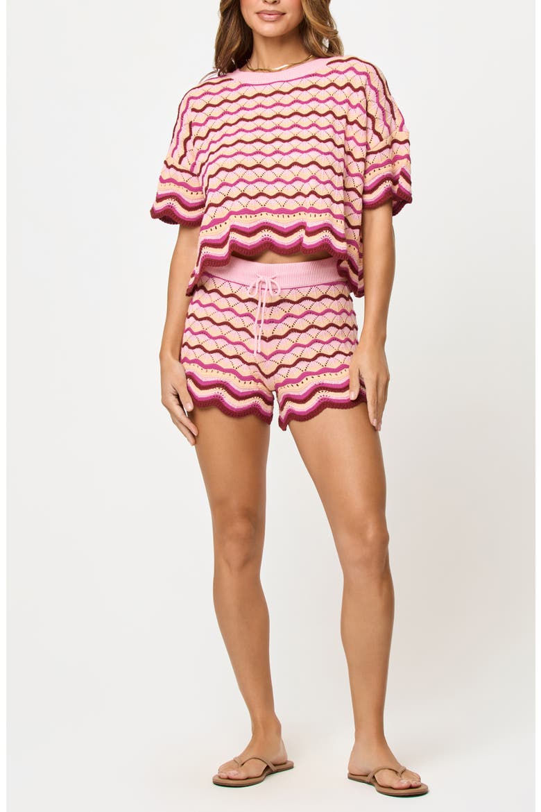 Sun Chaser Stripe Top, Alternate, color, BERRY SPRITZ