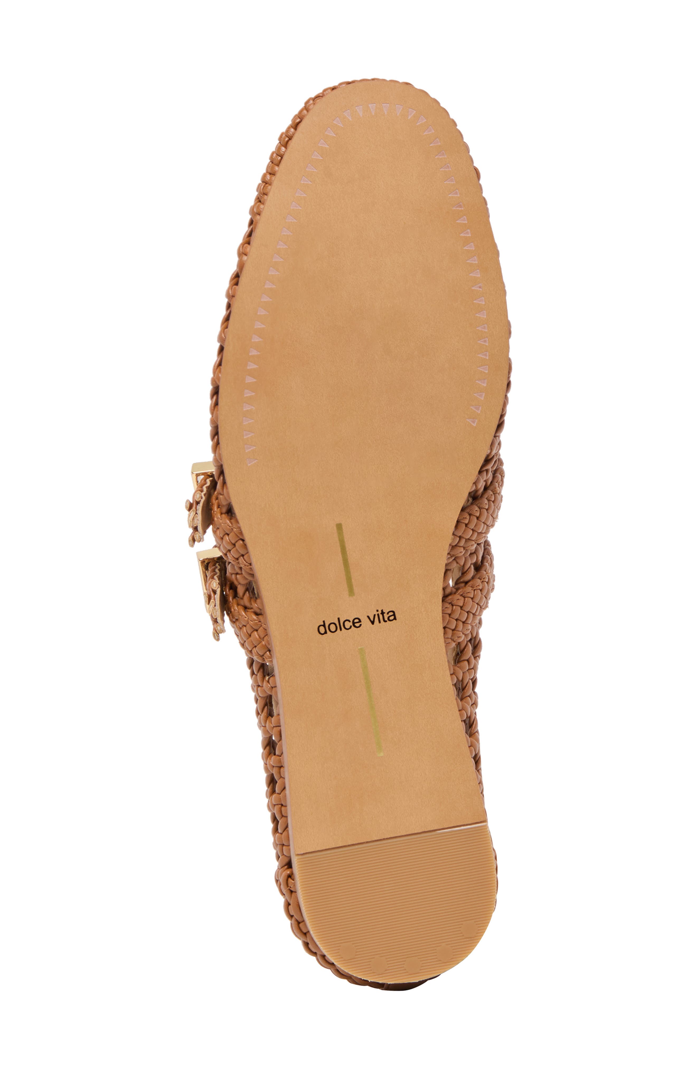 Dolce Vita Baylee Woven Mary Jane Flat, Alternate, color, Saddle Stella