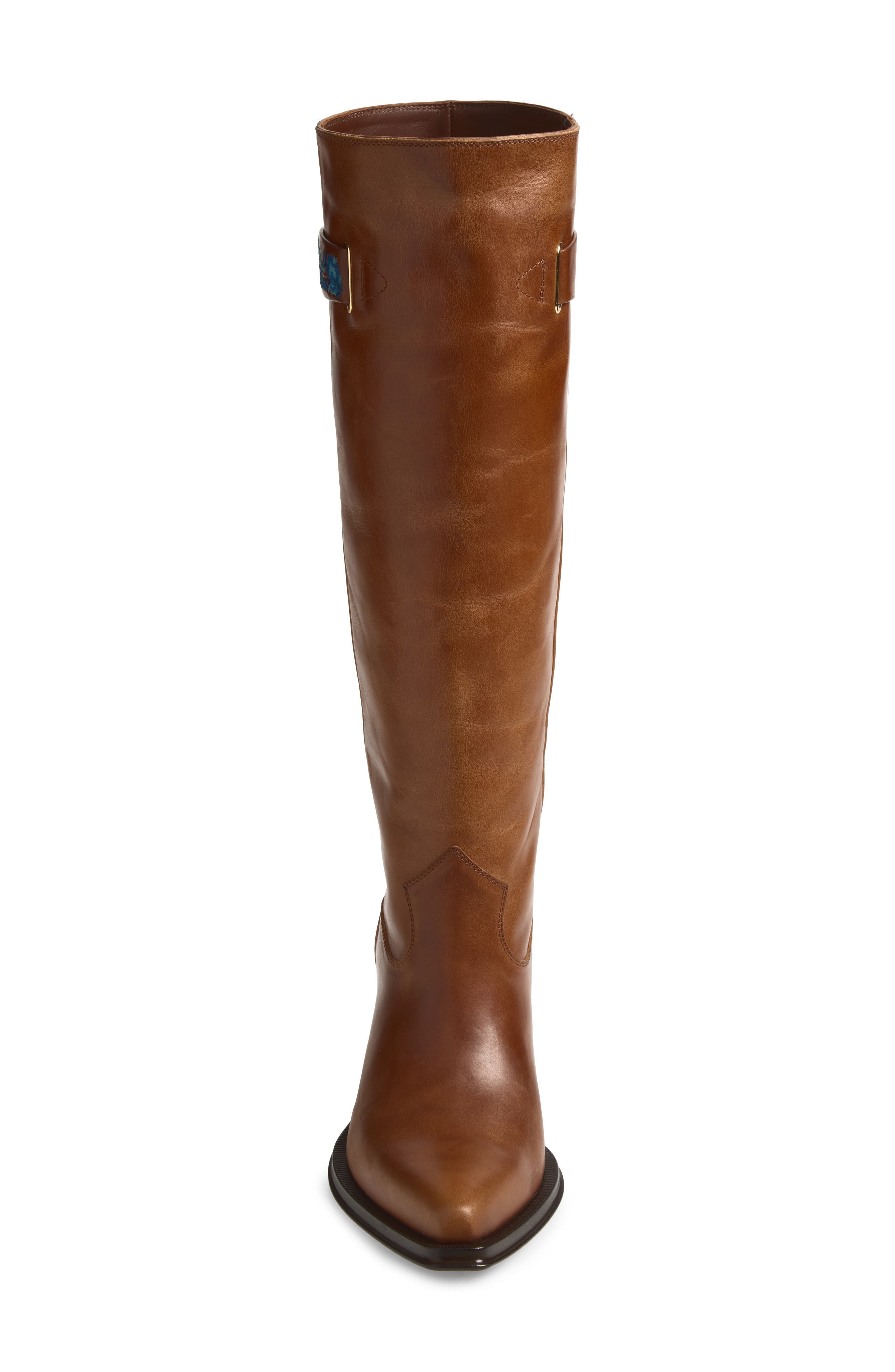 Azelan Knee High Boot, Alternate, color, AMBER BROWN