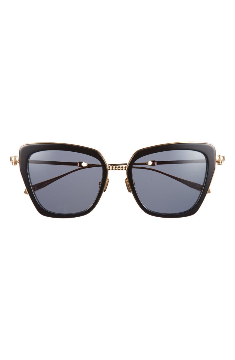Valentino 52mm Cat Eye Sunglasses, Main, color, Black Gold Grey