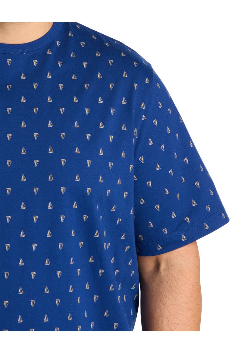Big & Tall Sailboat Print Moisture-Wicking T-Shirt V2, Alternate, color, BLUE DEPTHS
