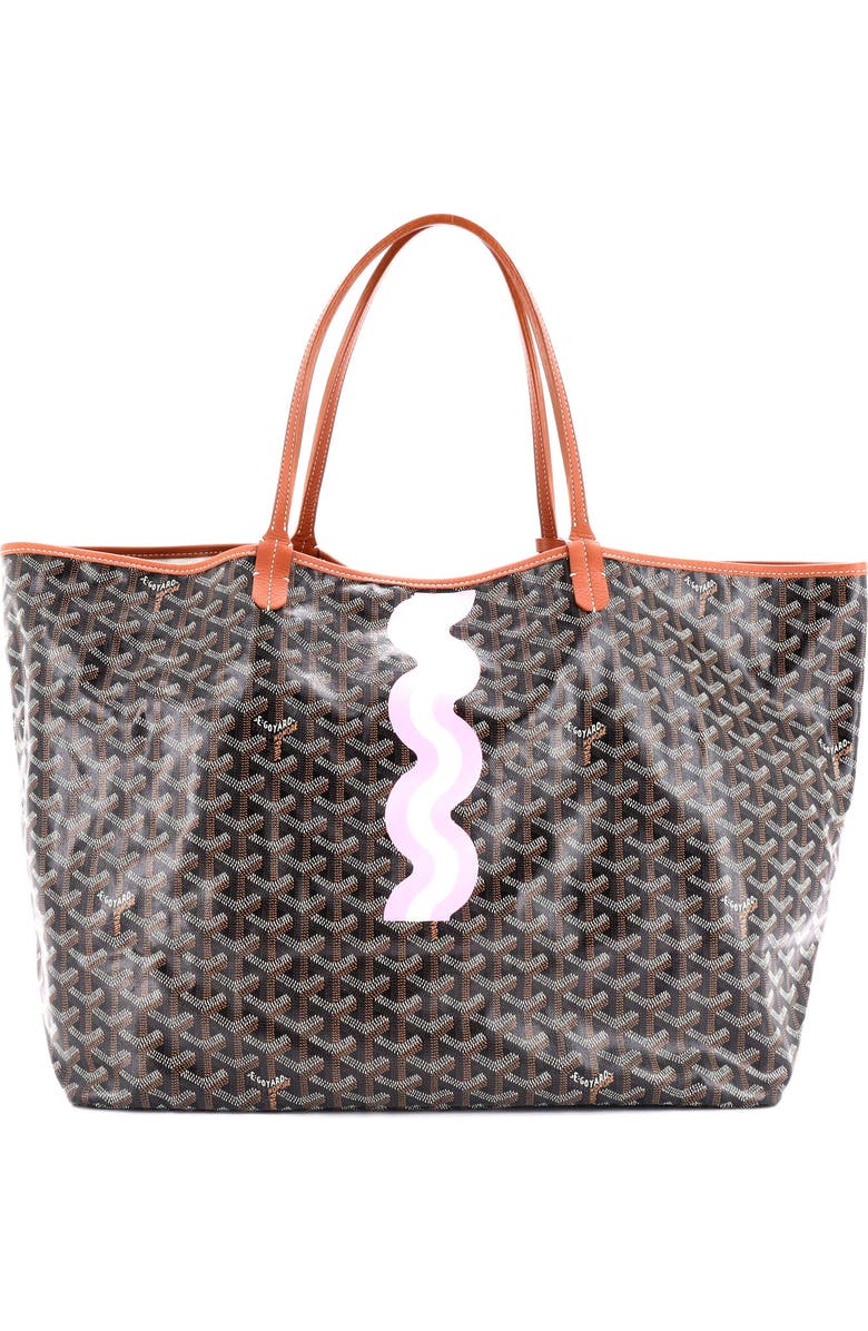 Pre-Owned Goyard Saint Louis Tote Printed Coated Canvas GM, Main, color, Brown