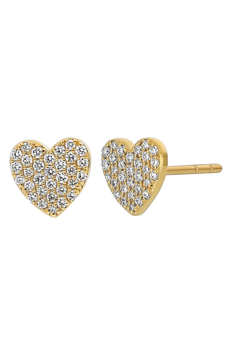 Bony Levy Pavé Diamond Stud Earrings, Main, color, 18K Yellow Gold