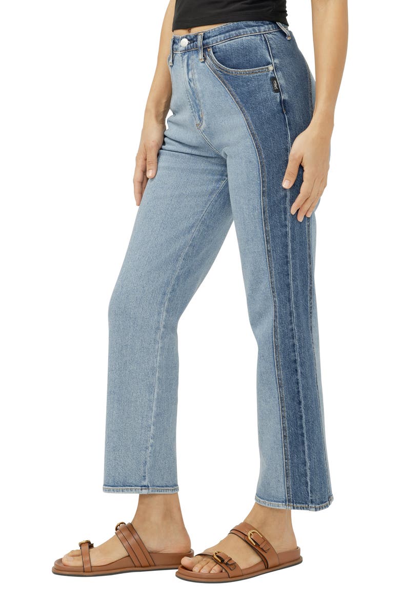 Highly Desirable Western High Waist Ankle Straight Leg Jeans, Alternate, color, GLIMMER