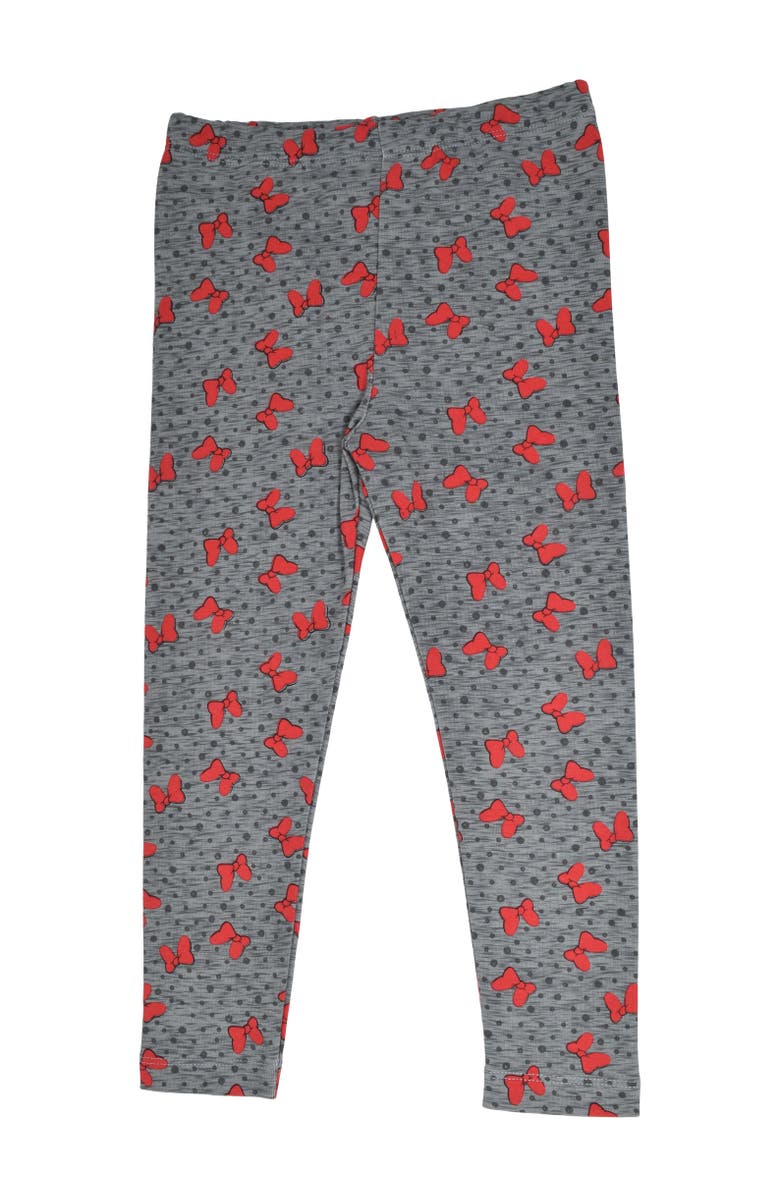 Disney Long Sleeve T-Shirt 
Leggings Set, Alternate, color, Grey Bows Peplum