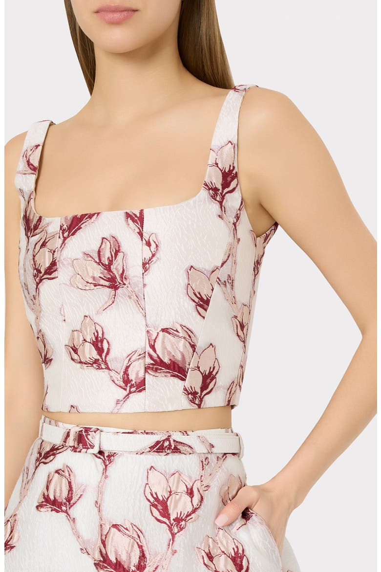 Paige Floral Crop Top, Alternate, color, PINK/ WHITE