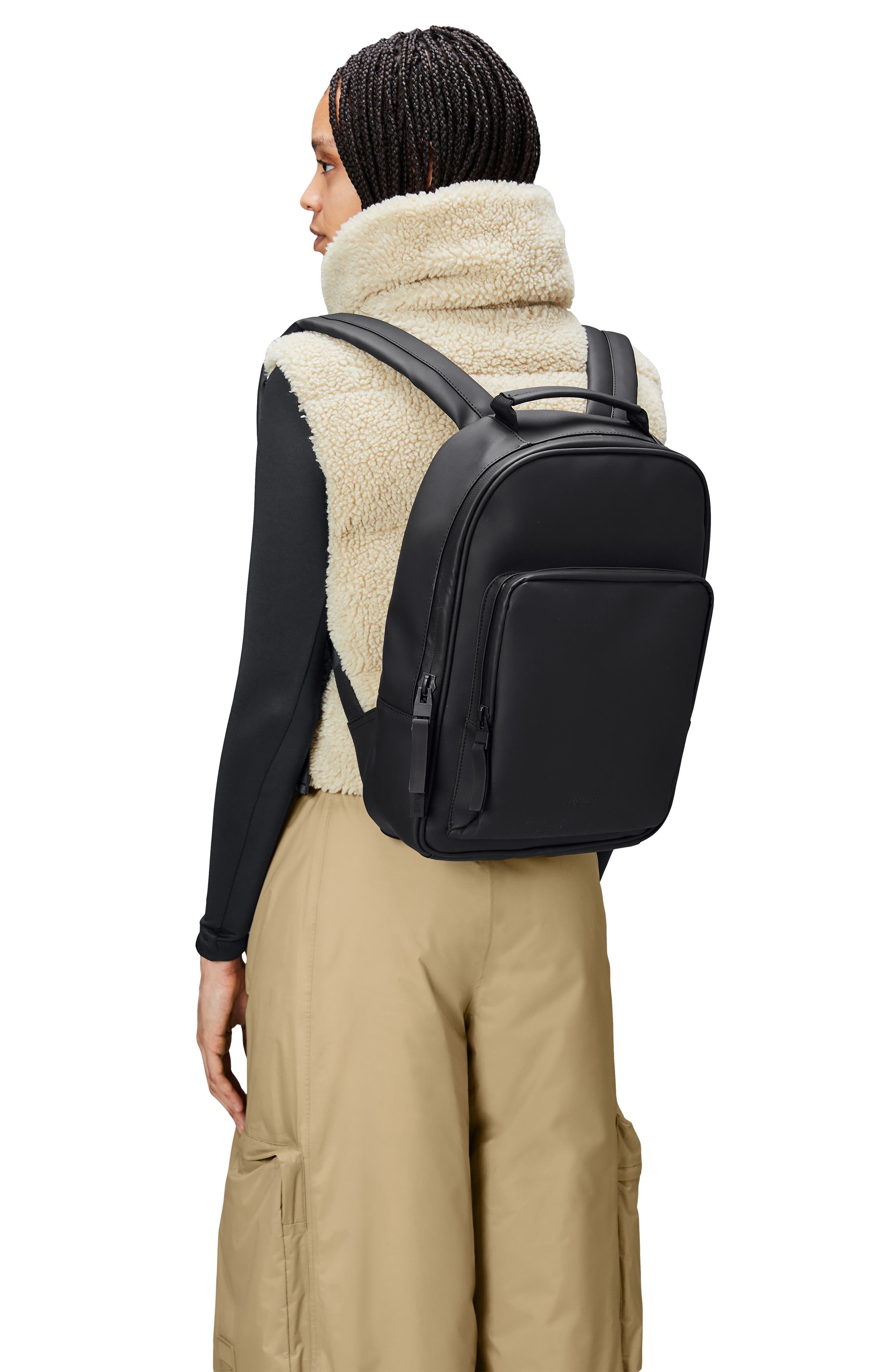 Rains Book Faux Leather Daypack, Alternate, color, 