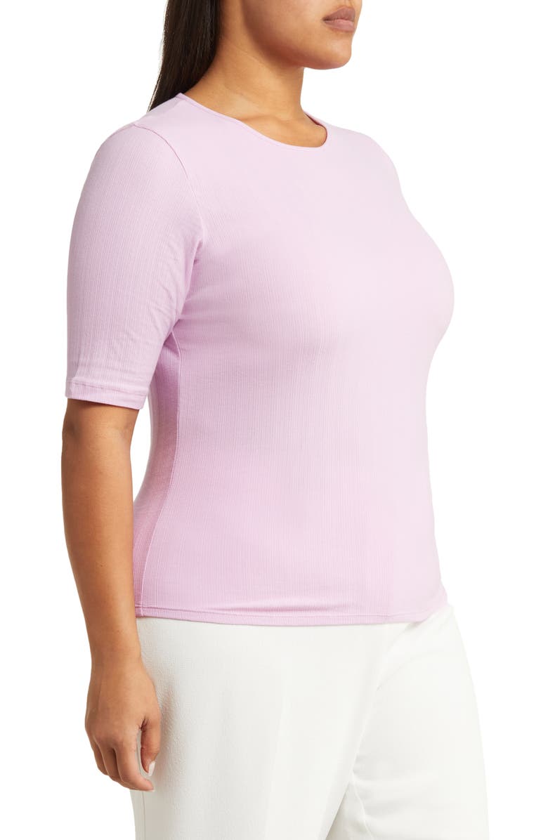 Vince Elbow Sleeve Stretch Cotton Top, Alternate, color, 