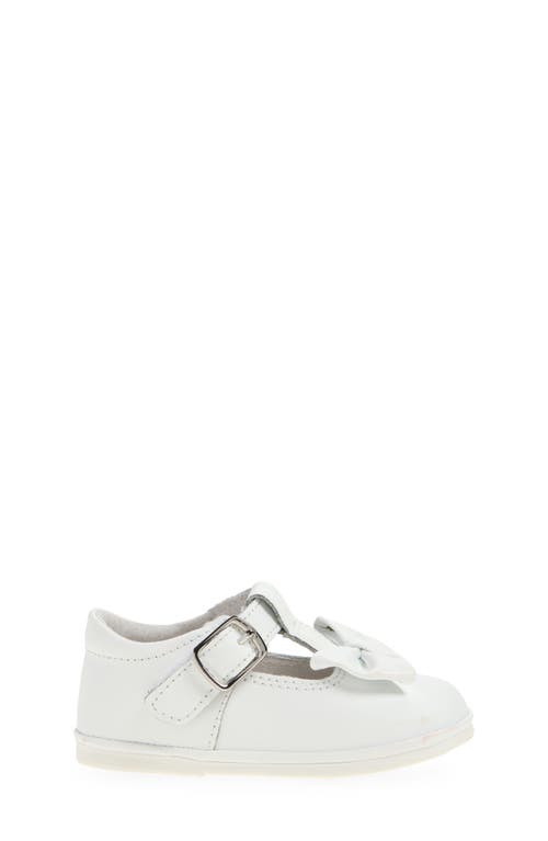 L'amour Minnie Bow T-strap Shoe In White