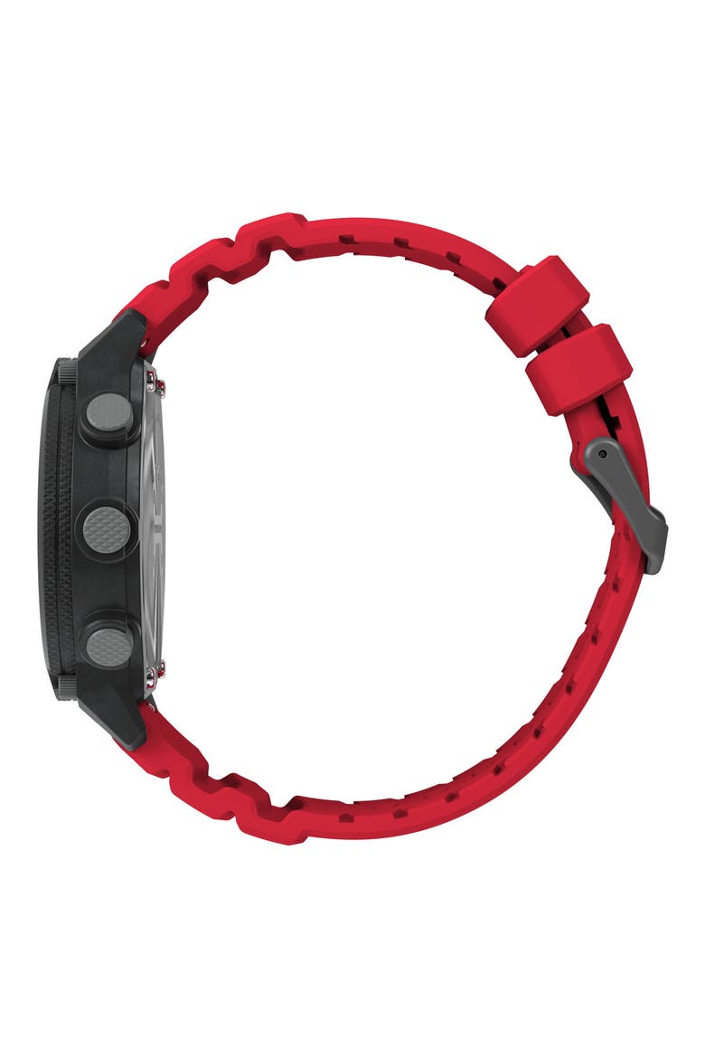 Ironman® Triathlon Digital 200-Lap Silicone Strap Watch, 44mm, Alternate, color, BLACK/ RED DIGITAL