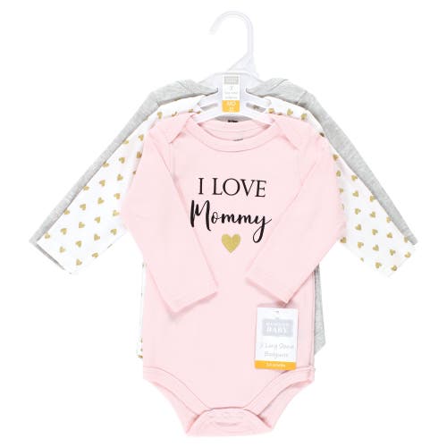 Hudson Baby Little Soft Cotton Long-sleeve One-piece 3pk