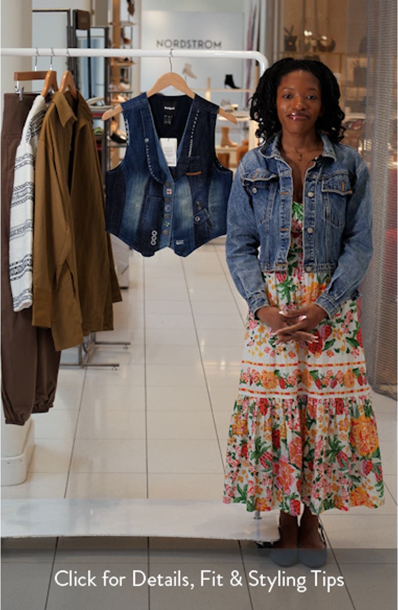 Patchwork Denim Vest, sales video thumbnail