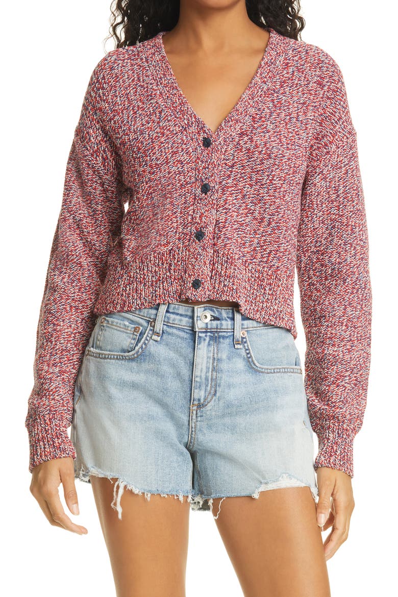 Kara Cardigan, Main, color, RED BLUE MULTI