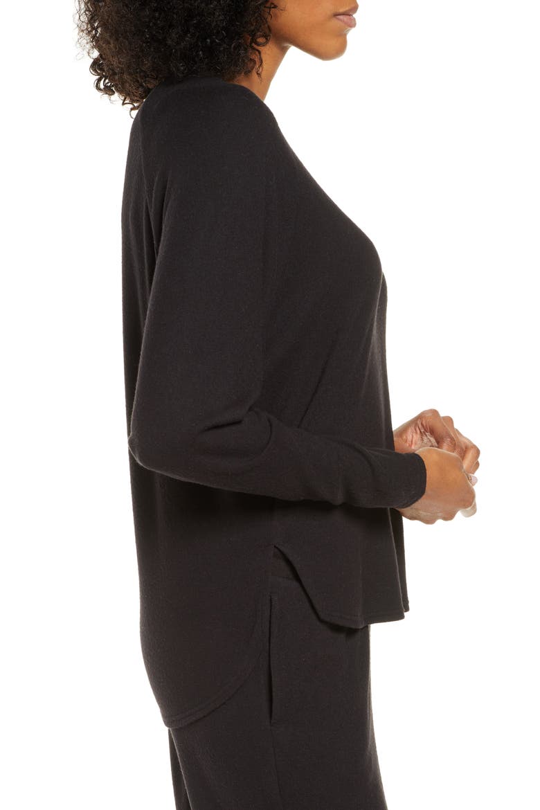 Relaxed Lounge Sweater, Alternate, color, BLACK