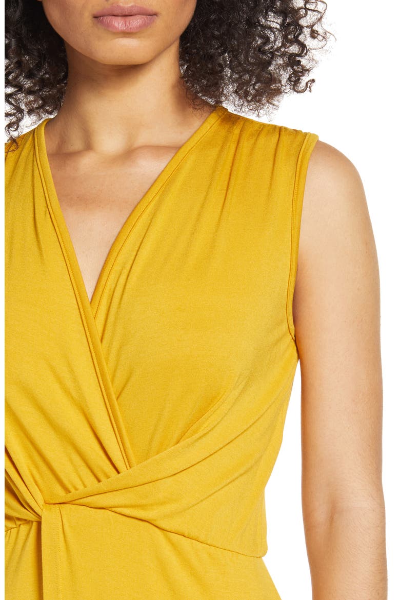 Drape Twist Dress, Alternate, color, SUNFLOWER