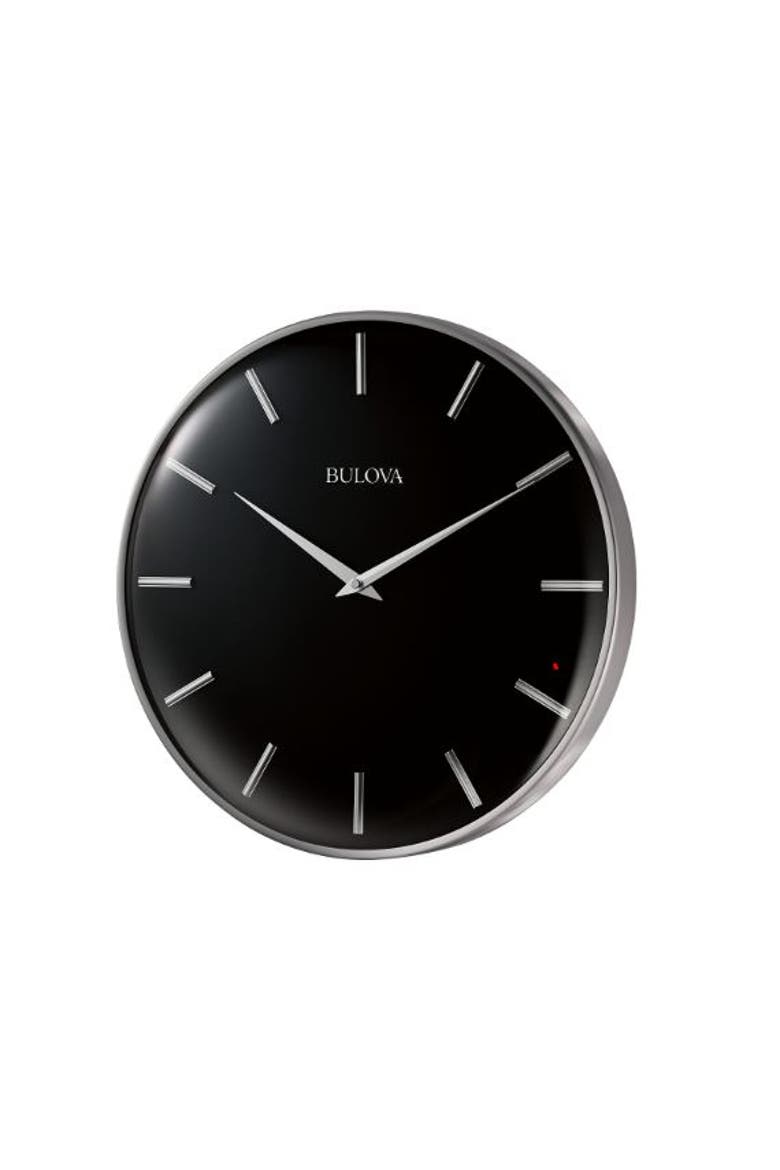 Metro Wall Clock, Satin Pewter Finish/Matte Black, Alternate, color, Satin Pewter