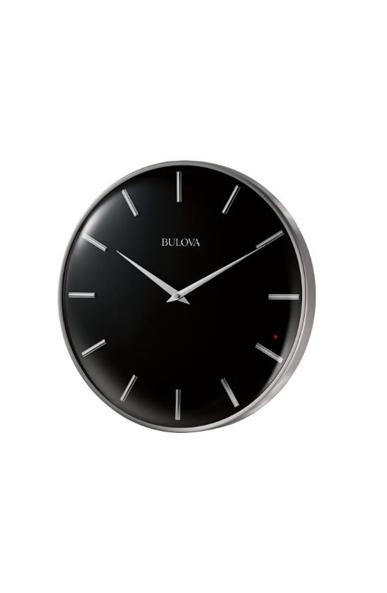 Bulova Clocks Metro Wall Clock, Satin Pewter Finish/Matte Black, Alternate, color, Satin Pewter