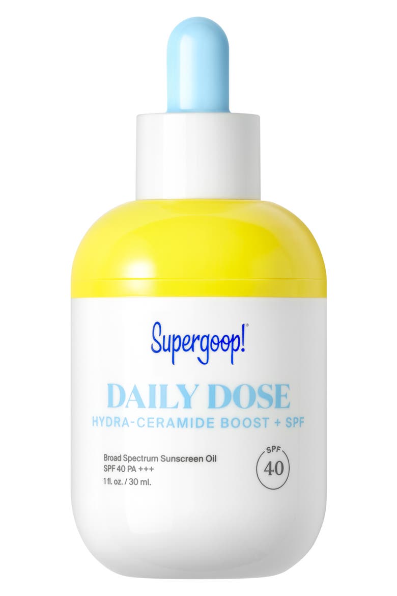 Supergoop! Daily Dose Hydra-Ceramide Booster SPF 40 Sunscreen Face Oil, Main, color, NO COLOR