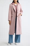 Bernardo Hooded Longline Coat with Rib Bib