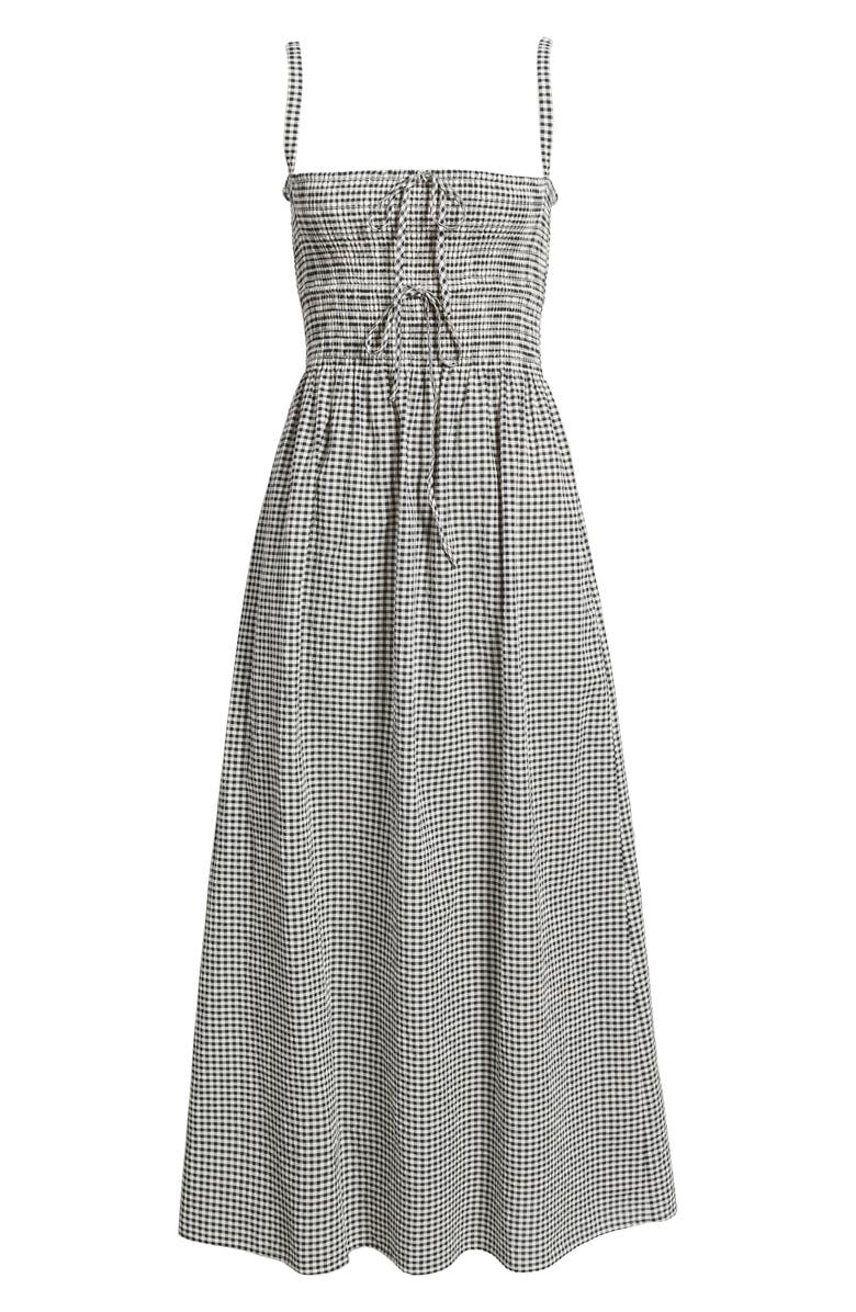 Hill House Home The Larissa Gingham Maxi Nap Dress, Alternate, color, Black/ Sand Gingham
