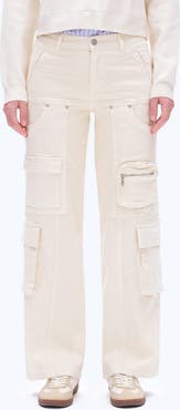 Bayeas Paneled Wide Leg Cargo Jeans