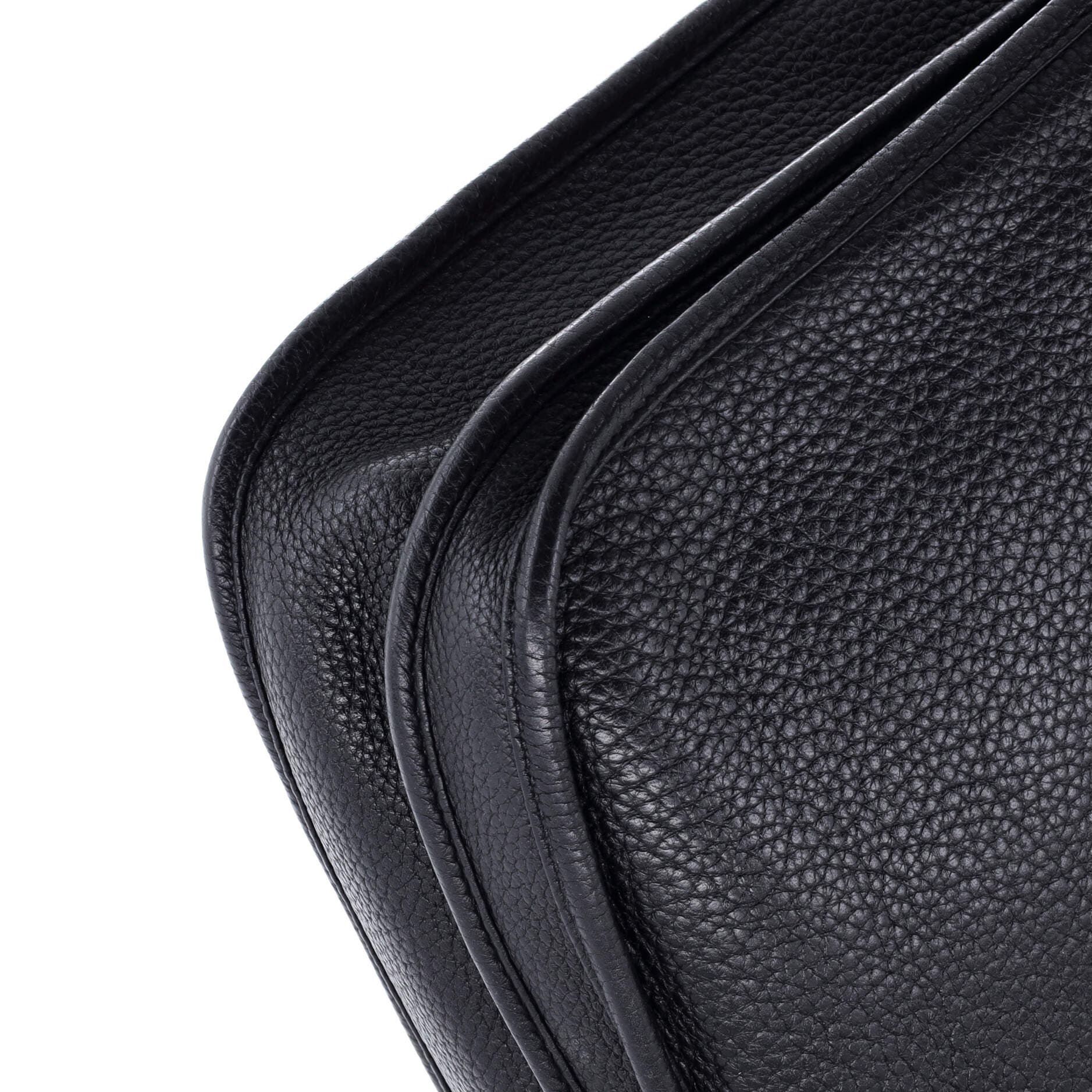 Pre-Owned Hermes Evelyne Bag Gen III Clemence PM, Alternate, color, Noir