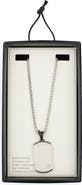 NORDSTROM RACK Brushed Dog Tag Pendant Necklace